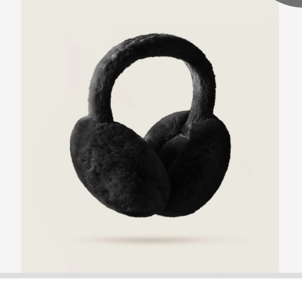 Black fur earmuffs